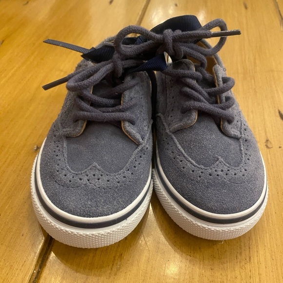 Janie & Jack Blue Suede Leather Wing Tip Shoes New without tag NWOT Size 6 - Picture 1 of 12